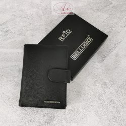 Prémium kategóriás, elegáns RFID-es bőr pénztárca. Álló változat.