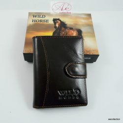 Wild Horse prémium kategóriás marhabőr kártyatartó RFID védelemmel, sötét mahagóni színben!