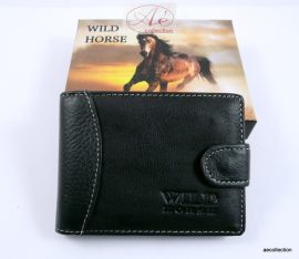Wild Horse prémium kategóriás marhabőr kártyatartó RFID védelemmel, fekete színben!